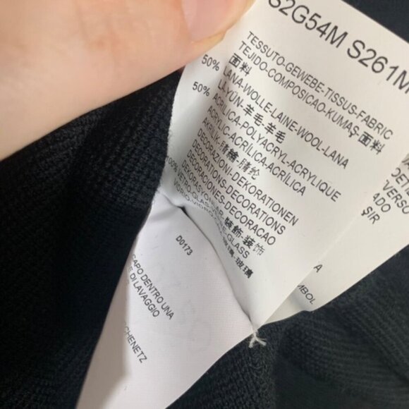 Emporio Armani Beaded Wool Blend Blazer Jacket Black 44 - Picture 7 of 16